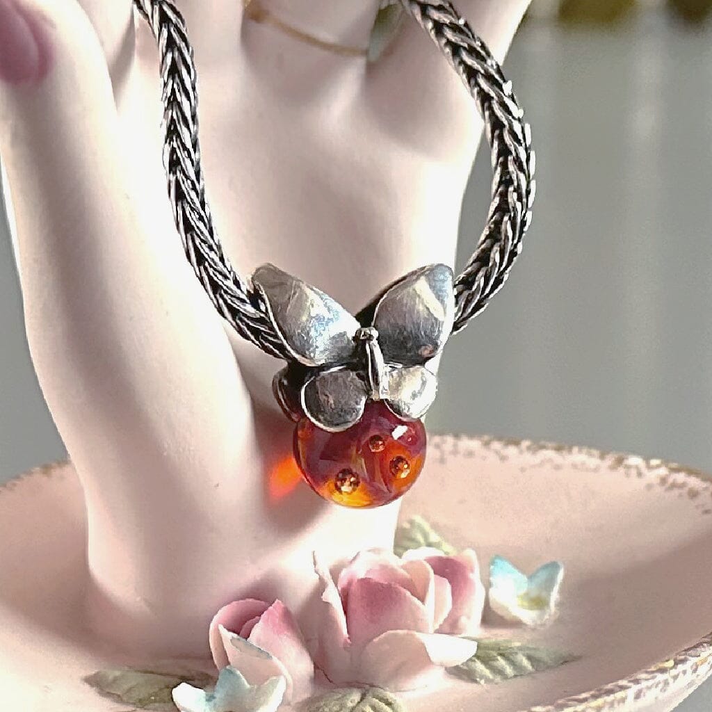 The rare and retired Trollbeads Collection at Suzie Q Studio includes this spectacular, and very rare, Summer Butterfly.