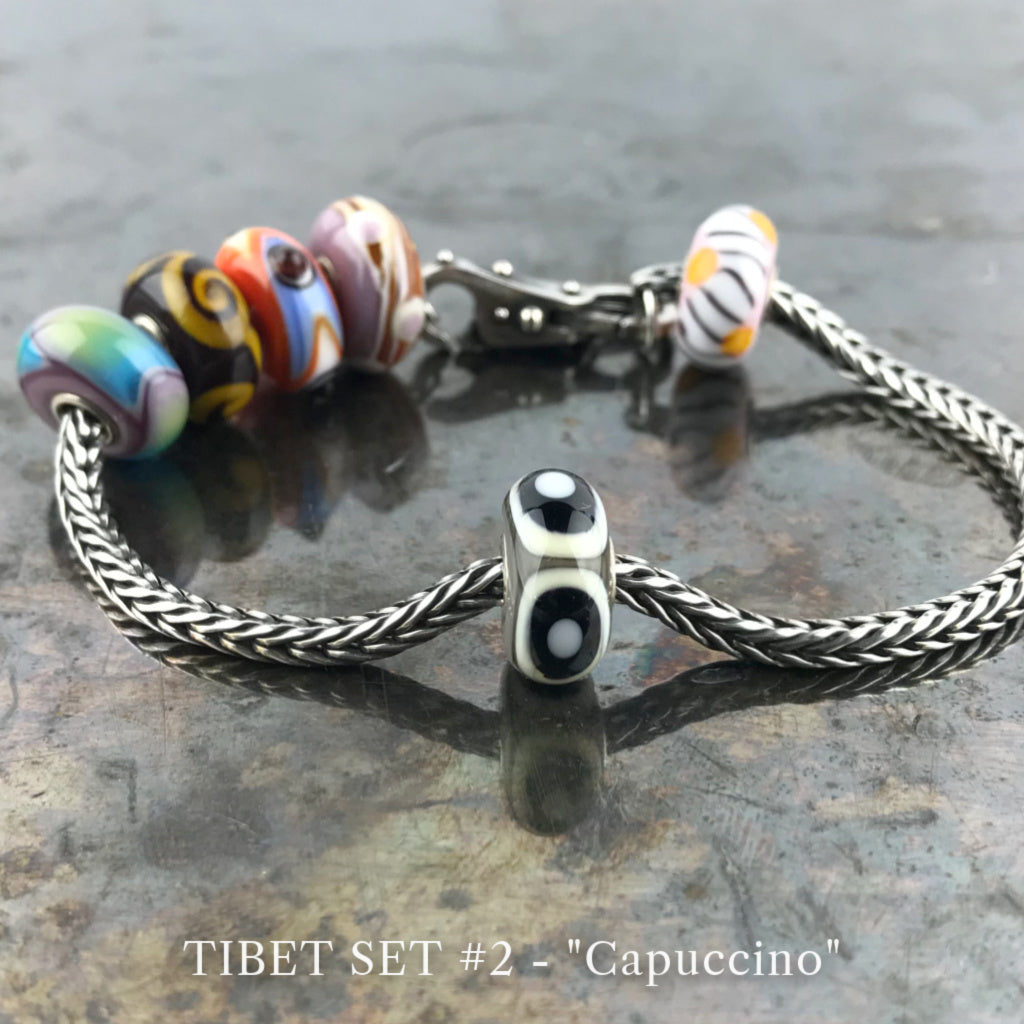 Now available at Suzie Q Studio, the ultra-rare Trollbeads Tibet Beads. This is the CAPUCCINO bead in the Trollbeads Tibet Set #2.