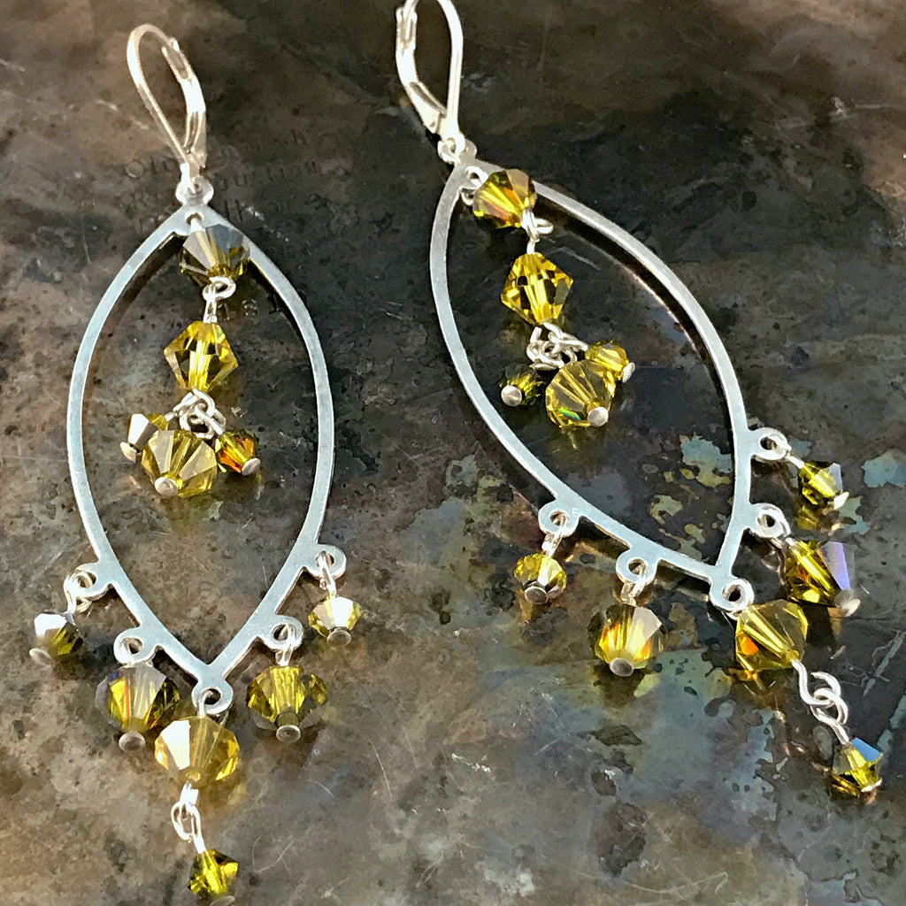 Suzie Q Studio’s I EAR YOU! Earring Collection features unique earrings which were created as jewelry-making class samples.These one-of-a-kind, handmade, statement-making chandelier earrings will totally “jazz-up” your next zoom call.