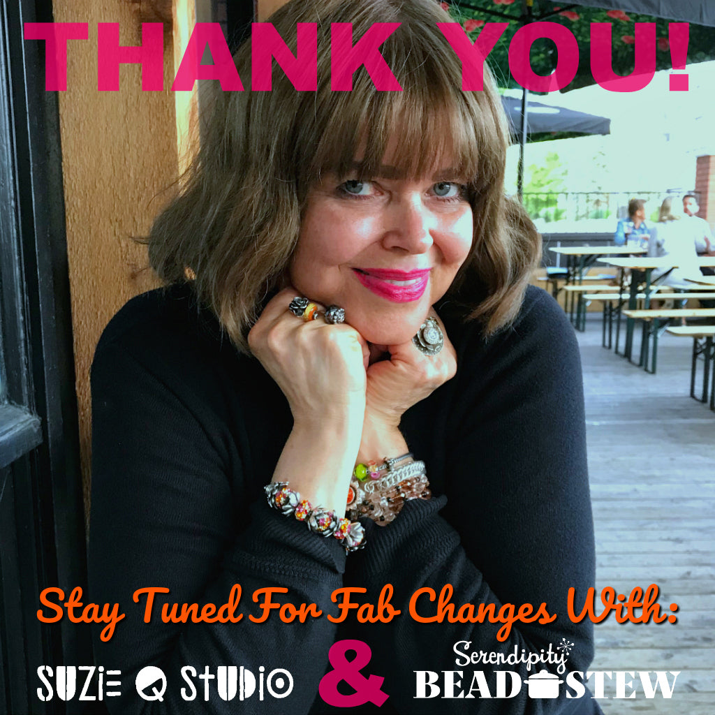 ​Suzie Q Studio at the Crossroads Market is NOW CLOSED, as of July 28th, 2019, in order to focus on my new easy-to-make jewelry kits. Suzie Q Studio is still online though! LAUNCHING SOON!… Serendipity Bead Stew Online shopping and Jewelry-Making Parties