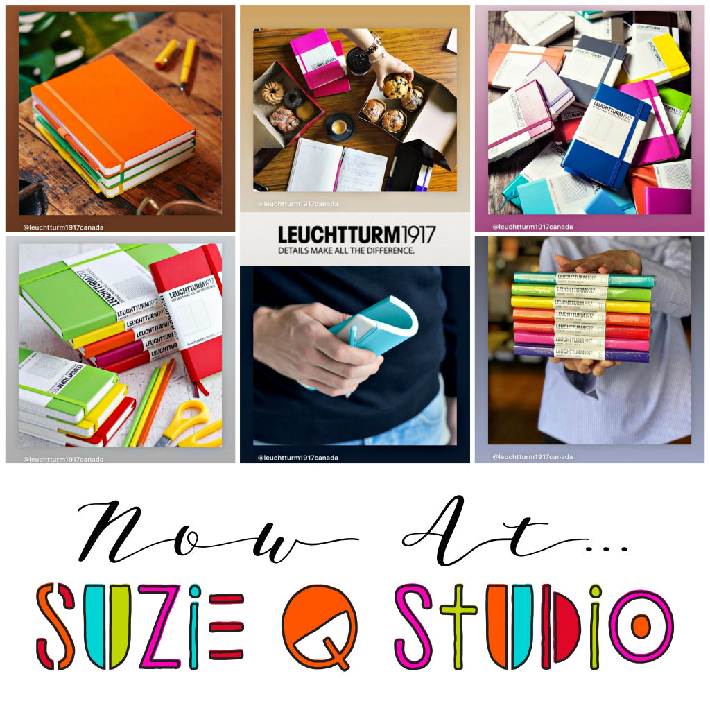 NEW at Suzie Q Studio at the Crossroads Market in Calgary ... LEUCHTTURM1917 leather notebooks. Whether you enjoy journaling, sketching, doodling or are a constant "list-maker", there's something incredibly soothing and decadent. Drop by to have a look.