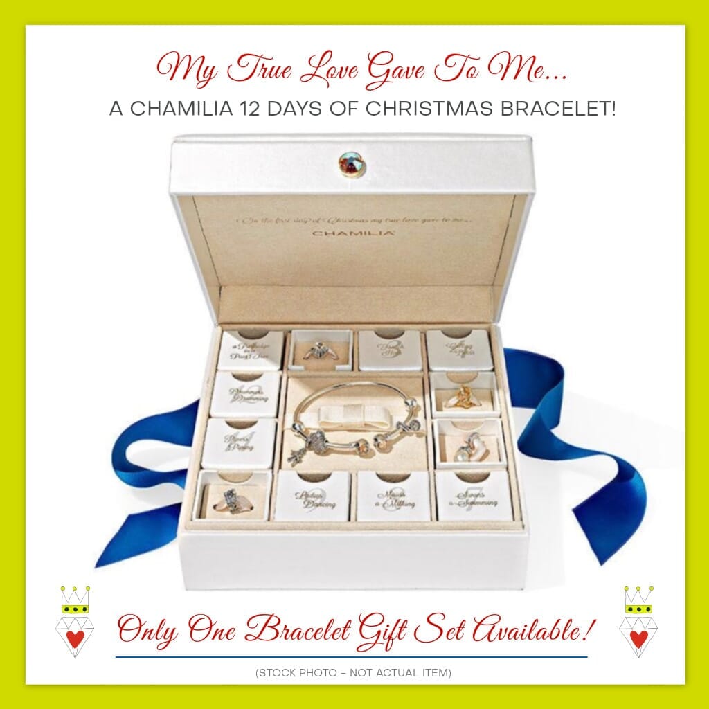 CHAMILIA - RARE, 12 DAYS OF CHRISTMAS BRACELET GIFT BOX SET