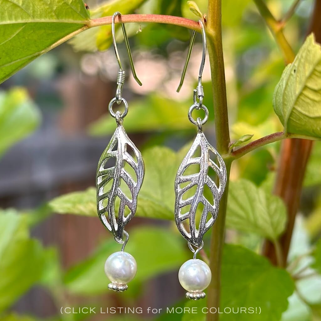 “I EAR YOU” STERLING SILVER EARRINGS - LACY LEAVES