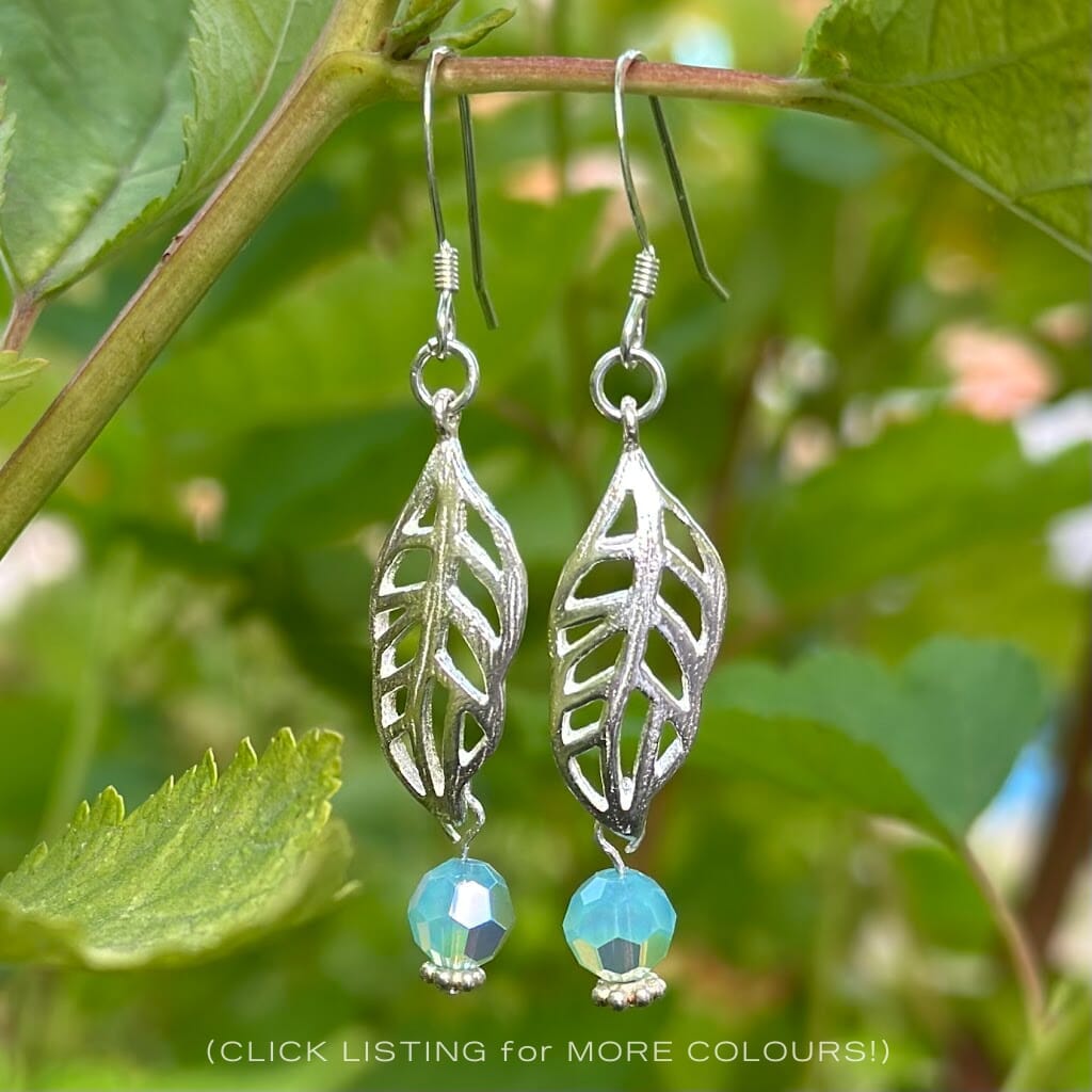 “I EAR YOU” STERLING SILVER EARRINGS - LACY LEAVES