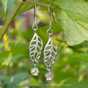 “I EAR YOU” STERLING SILVER EARRINGS - LACY LEAVES