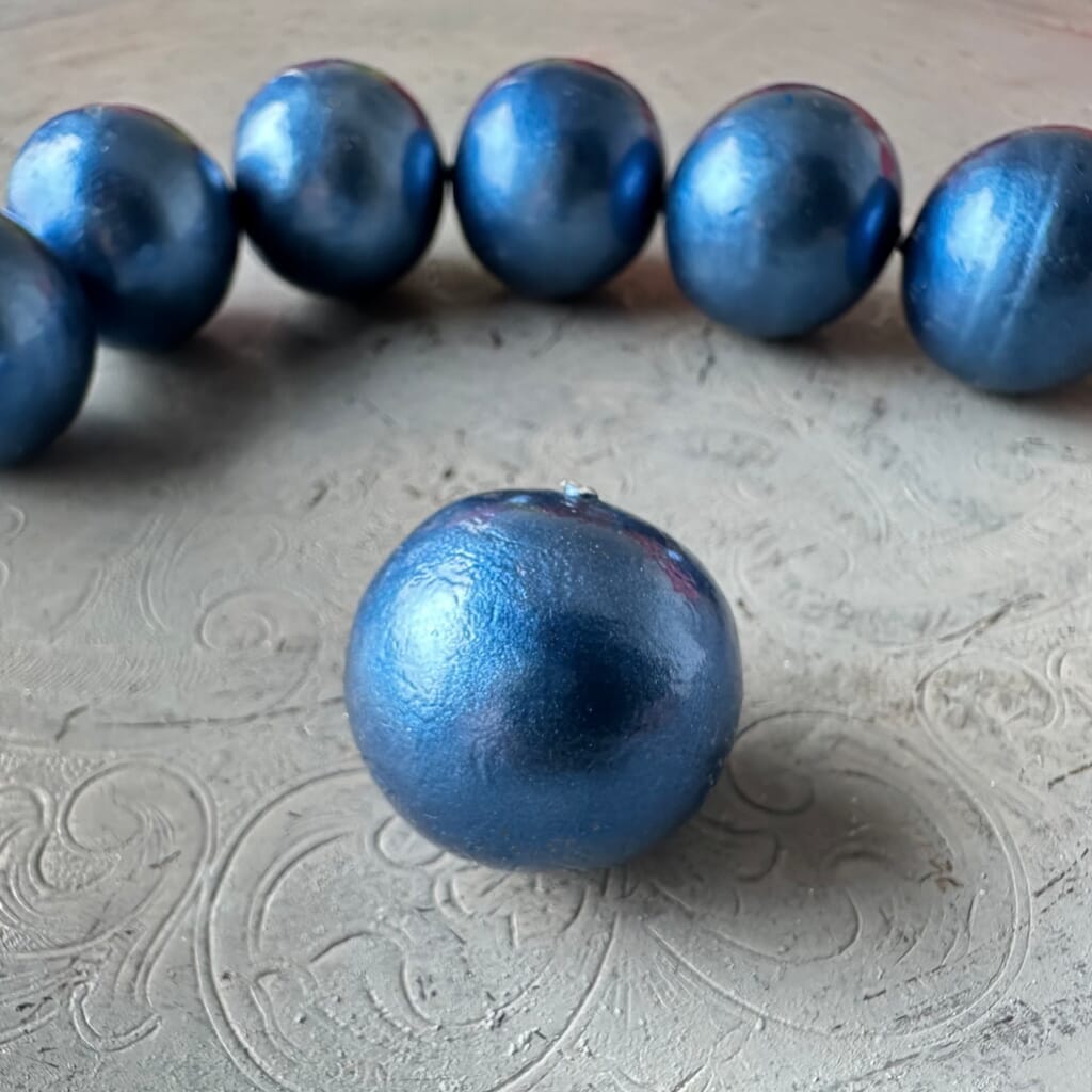 JUMBO, COTTON PEARL BEAD - MONTANA BLUE