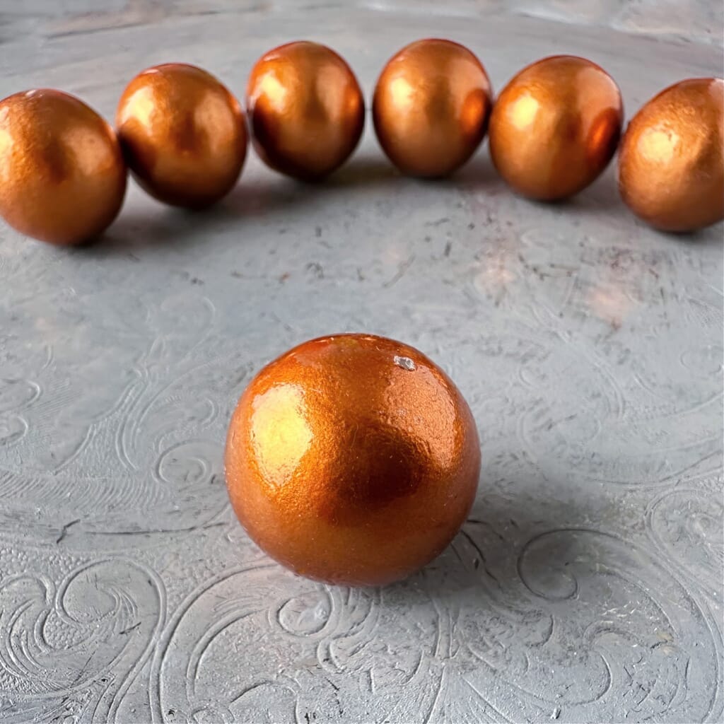 JUMBO, COTTON PEARL BEAD - ORANGE