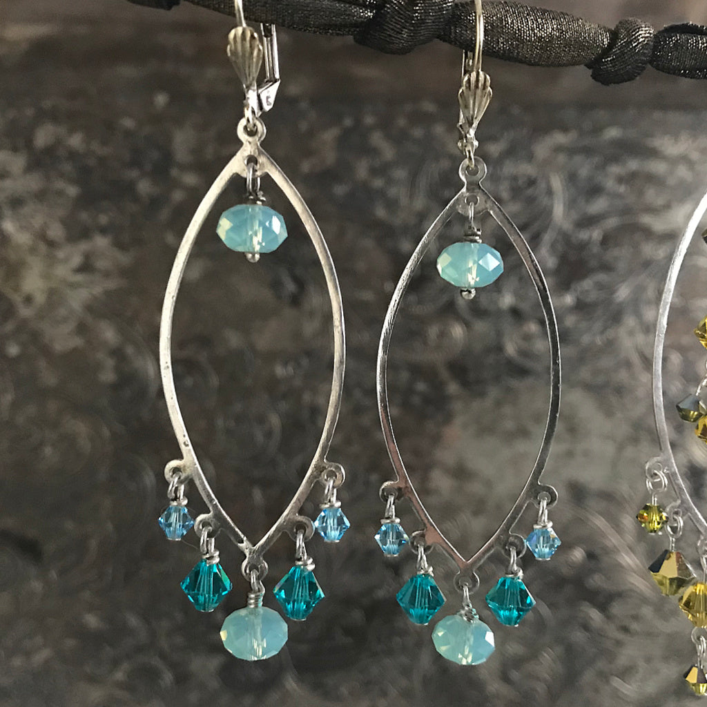 Suzie Q Studio’s I EAR YOU! Earring Collection features unique earrings which were created as jewelry-making class samples.These one-of-a-kind, handmade, statement-making chandelier earrings will totally “jazz-up” your next zoom call.