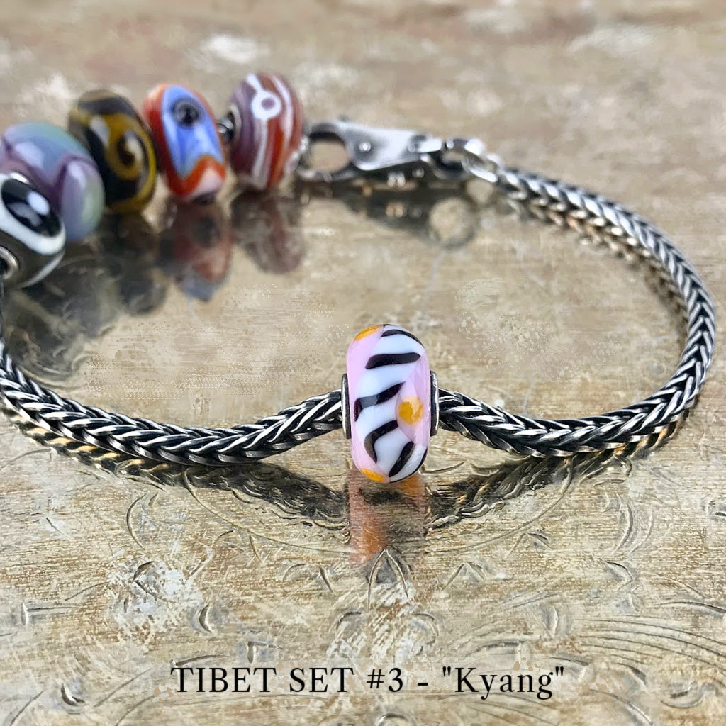 Now available at Suzie Q Studio, the ultra-rare Trollbeads Tibet Beads. This shows all the beads in Suzie Q Studio's Tibet Beads Set #3.