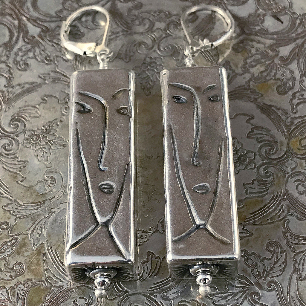 This Suzie Q Studio earring collection features handmade earrings created by Suzie Q Studio artisans. These earrings are like a couple of Picasso-style paintings dancing from your ears! And because these über-cool beads are made of “electroformed” sterling silver, they're incredibly light and easy-to-wear.