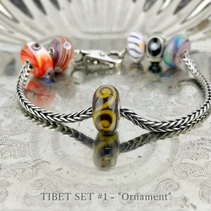 Now available at Suzie Q Studio, the ultra-rare Trollbeads Tibet Beads. This is the Ornament bead in the Trollbeads Tibet Set #1.