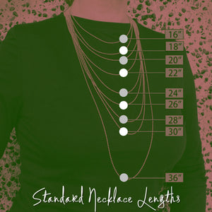 ​Wondering how long to make your Suzie Q Studio necklace? Check out this Standard Necklace Lengths Chart to get the perfect length.​
