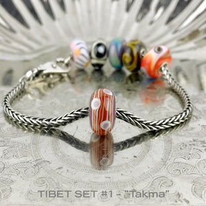 Now available at Suzie Q Studio, the ultra-rare Trollbeads Tibet Beads. This is the TAKMA bead in the Trollbeads Tibet Set #1.