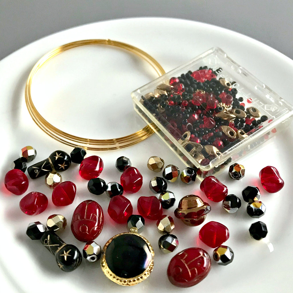 DIY Beaded Bracelet Kit - Cherry Charms