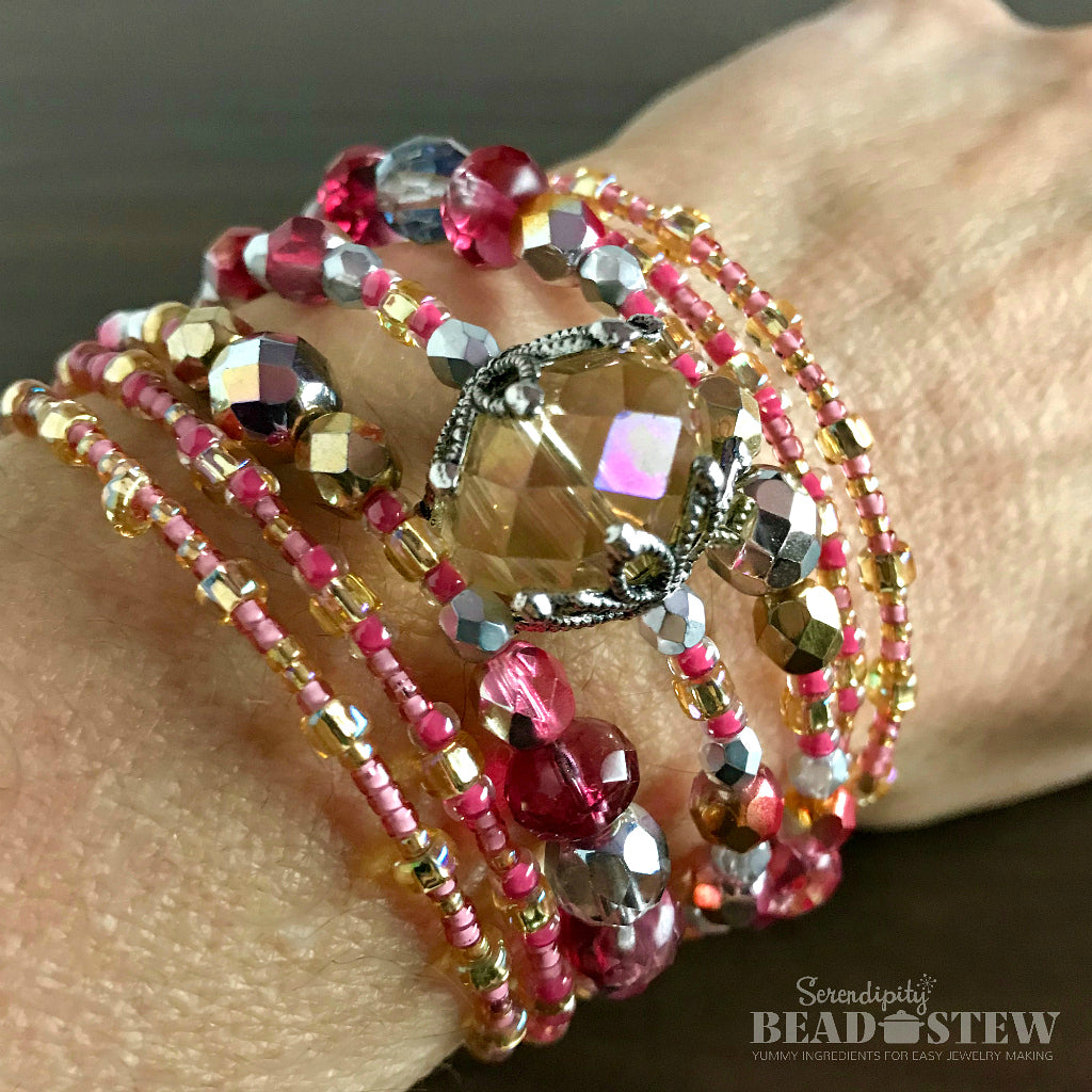 Suzie Q Studio's Serendipity BEAD STEW DIY EASY BRACELET MAKING KITS are limited edition collections of artfully curated premium quality beads and components for you to make a one-of-a-kind bracelet(s). No experience needed!  