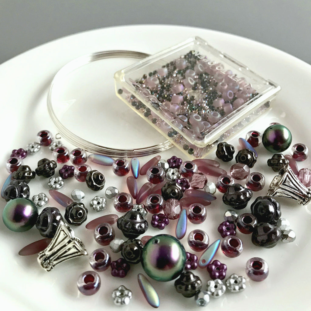 Premium Photo  Collection of iridescent beads